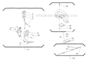 Handle, Throttle Lever Diagram and Parts List for T230X 2000303 and Up Shindaiwa Trimmer