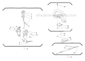 Handle, Throttle Lever Diagram and Parts List for T230 2000303 and Up Shindaiwa Trimmer