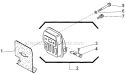 Muffler Diagram and Parts List for T230 2000303 and Up Shindaiwa Trimmer