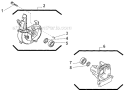 Crankcase Diagram and Parts List for T230 2000303 and Up Shindaiwa Trimmer