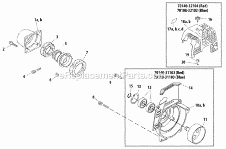 Fan_Cover Diagram and Parts List for T230  Shindaiwa Trimmer
