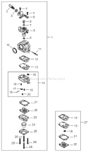 Page G Diagram and Parts List for T242X EPA2 Shindaiwa Trimmer