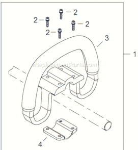 M - Front Handle Diagram and Parts List for T242  Shindaiwa Trimmer