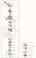 G - Carburetor Diagram and Parts List for T242  Shindaiwa Trimmer