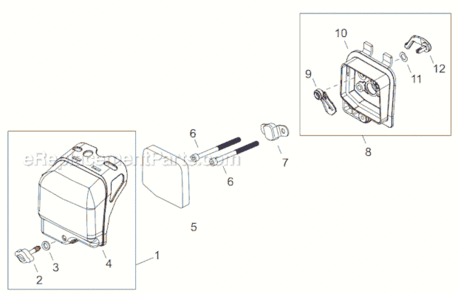 H - Air Filter Diagram and Parts List for T242  Shindaiwa Trimmer