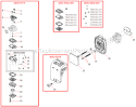 Page F Diagram and Parts List for T2500  Shindaiwa Trimmer