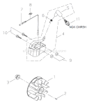 Page D Diagram and Parts List for T2510X  Shindaiwa Trimmer
