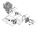 Page E Diagram and Parts List for T254 T10212001001 - T10212999999 Shindaiwa Trimmer