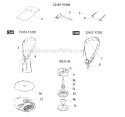 Tool Set, Harness, Accessories Diagram and Parts List for T260B  Shindaiwa Trimmer