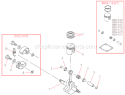 Clutch, Piston Diagram and Parts List for T270  Shindaiwa Trimmer