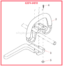 Part Location Diagram of 62074-64111 Shindaiwa Handle