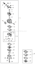 Page G Diagram and Parts List for T282  Shindaiwa Trimmer