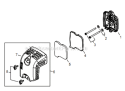 Page J Diagram and Parts List for T344 T14811001001 - T14811999999 Shindaiwa Trimmer