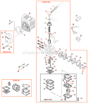Page K Diagram and Parts List for T350  Shindaiwa Trimmer