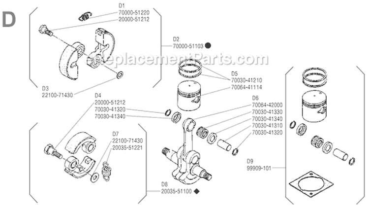 Page D Diagram and Parts List for T-18  Shindaiwa Trimmer