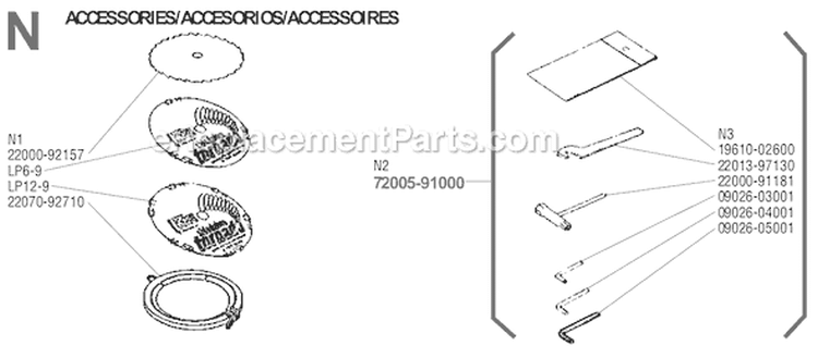 Page N Diagram and Parts List for T-25  Shindaiwa Trimmer
