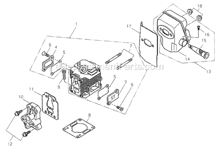 Page A Diagram and Parts List for T195S  Shindaiwa Trimmer