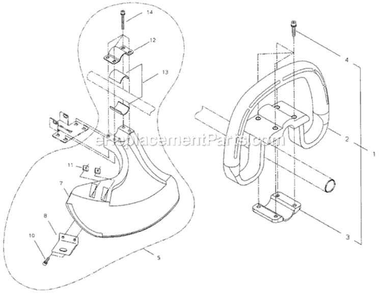 Page J Diagram and Parts List for T195S  Shindaiwa Trimmer