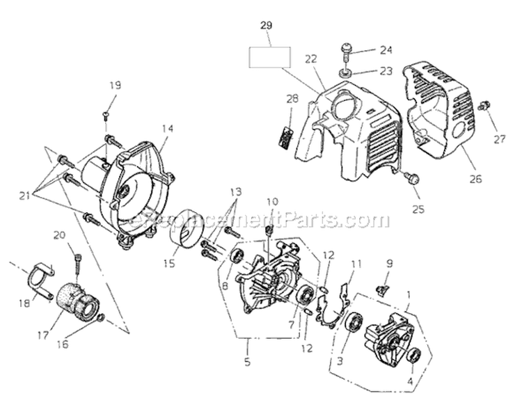 Page B Diagram and Parts List for T195S  Shindaiwa Trimmer