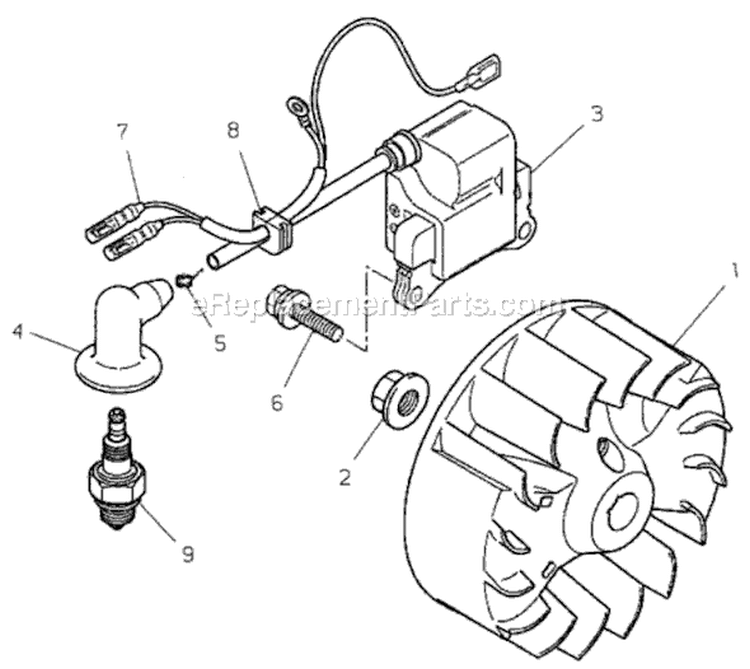 Page D Diagram and Parts List for T195S  Shindaiwa Trimmer