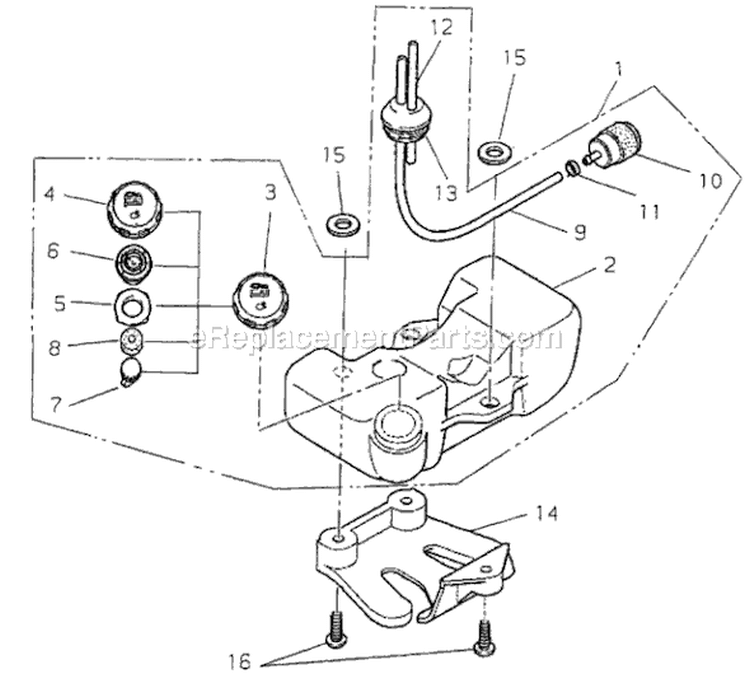 Page G Diagram and Parts List for T195S  Shindaiwa Trimmer