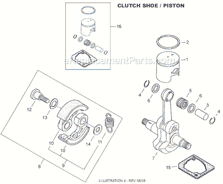 Page D Diagram and Parts List for T220  Shindaiwa Trimmer