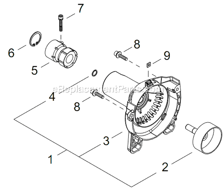Page C Diagram and Parts List for T222  Shindaiwa Trimmer