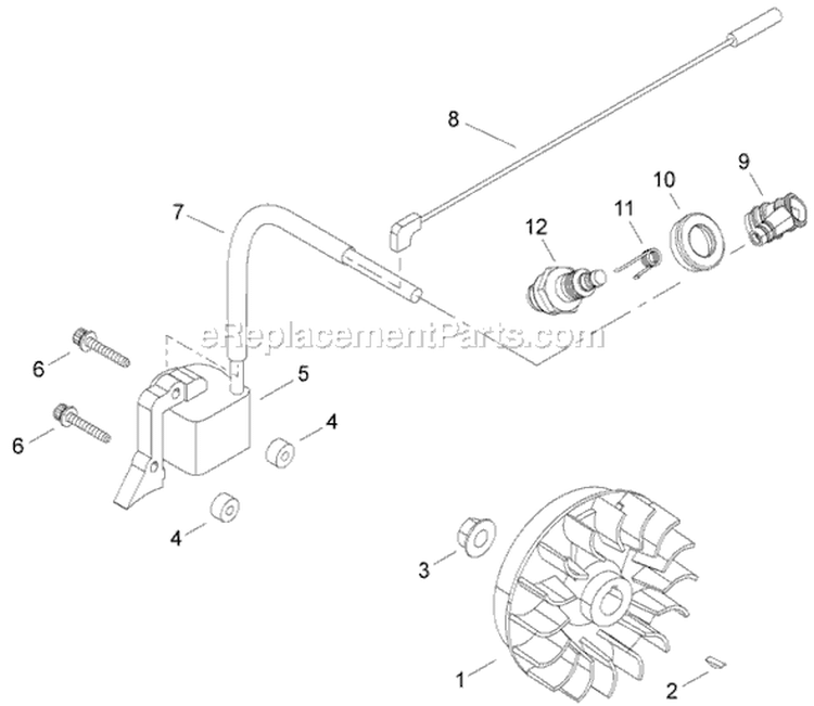 Page F Diagram and Parts List for T222  Shindaiwa Trimmer