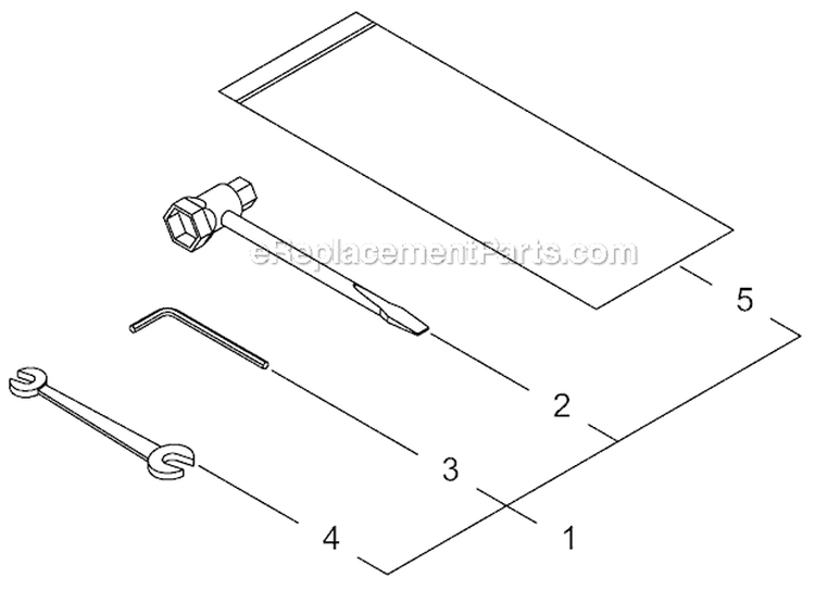 Tool Set Diagram and Parts List for T230XR-EMC 9013195-9095664 Shindaiwa Trimmer