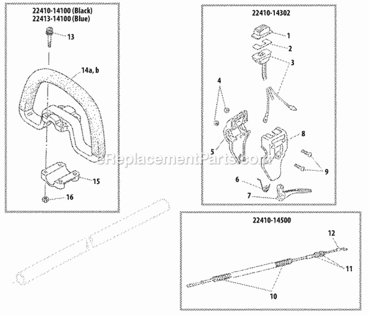 Throttle_Lever_(Part_1) Diagram and Parts List for T230  Shindaiwa Trimmer