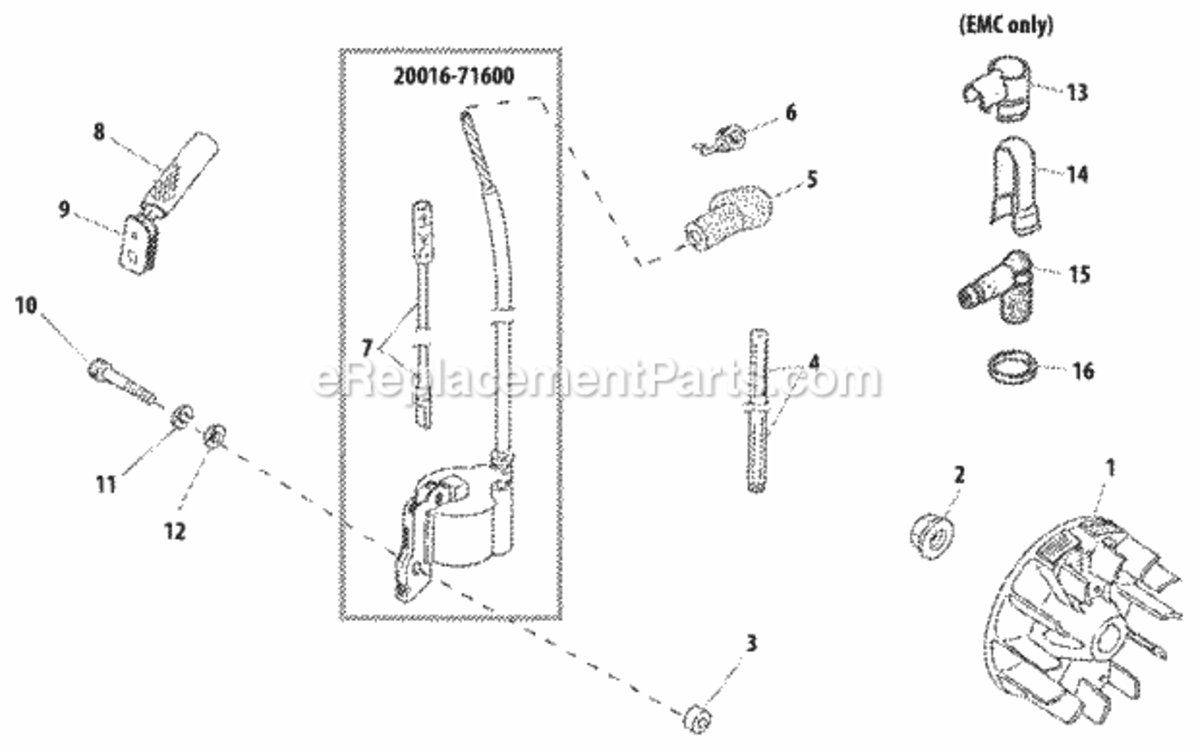 Flywheel_Coil Diagram and Parts List for T230  Shindaiwa Trimmer
