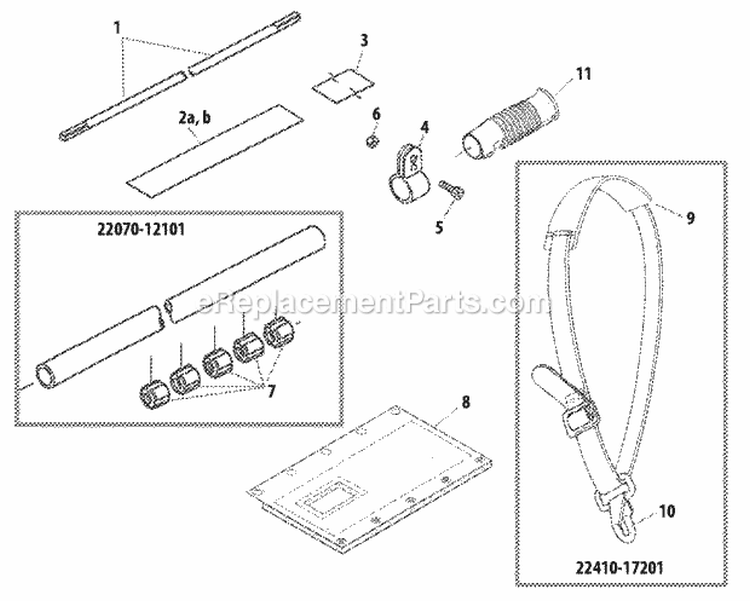 Outer_Tube Diagram and Parts List for T230  Shindaiwa Trimmer