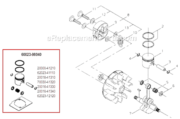 Page B Diagram and Parts List for T231B  Shindaiwa Trimmer