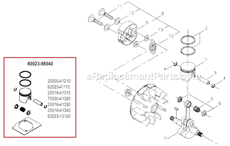 Page B Diagram and Parts List for T231X  Shindaiwa Trimmer