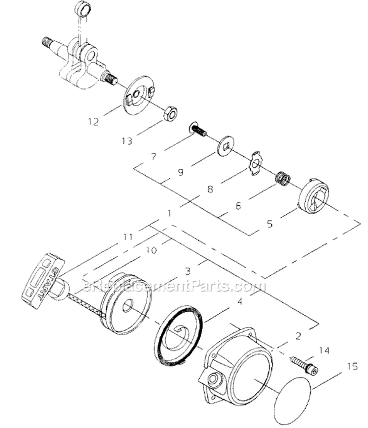Page E Diagram and Parts List for T231X  Shindaiwa Trimmer