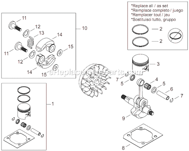 Page C Diagram and Parts List for T242X EPA2 Shindaiwa Trimmer