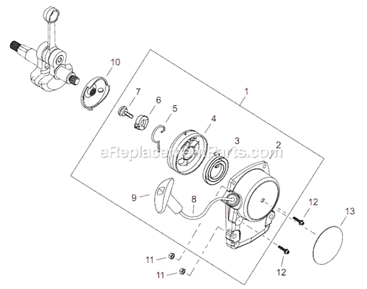 Page D Diagram and Parts List for T242X EPA2 Shindaiwa Trimmer