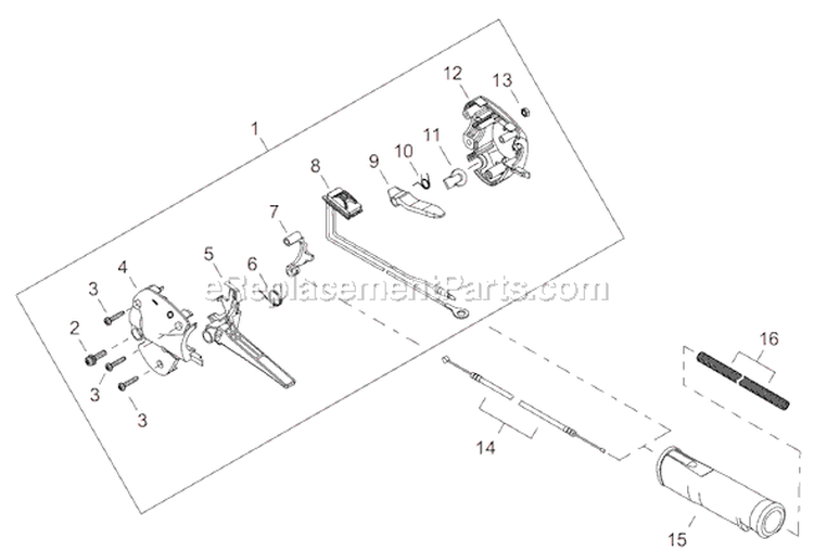 Page J Diagram and Parts List for T242EPA2 T242 EPA2 Shindaiwa Trimmer
