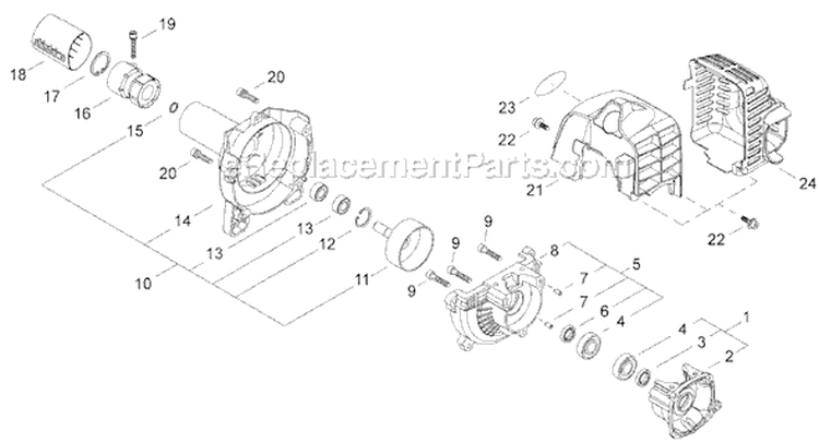 Page B Diagram and Parts List for T242EPA2 T242 EPA2 Shindaiwa Trimmer
