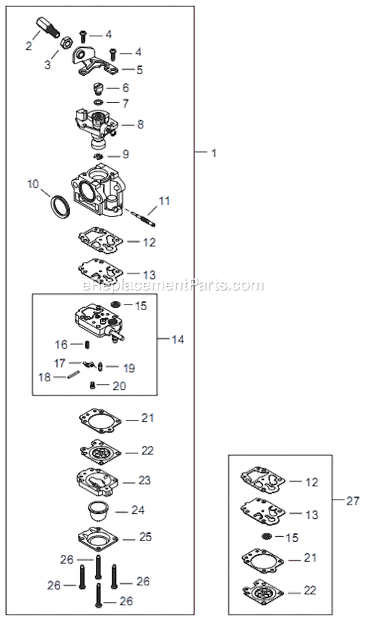 Page G Diagram and Parts List for T242EPA2 T242 EPA2 Shindaiwa Trimmer