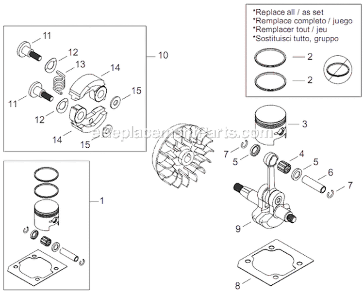 Page C Diagram and Parts List for T242EVC T242 EVC Shindaiwa Trimmer