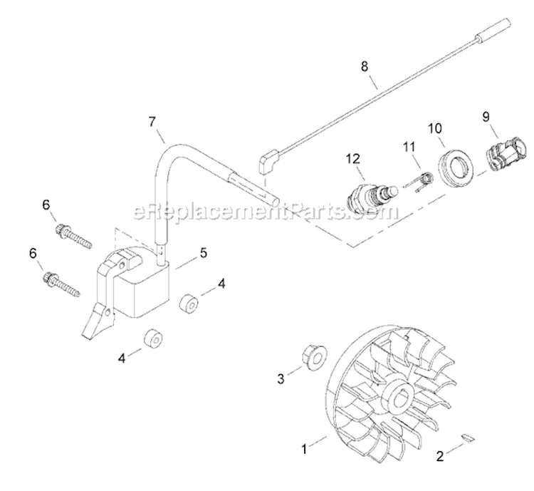 Page E Diagram and Parts List for T242EVC T242 EVC Shindaiwa Trimmer