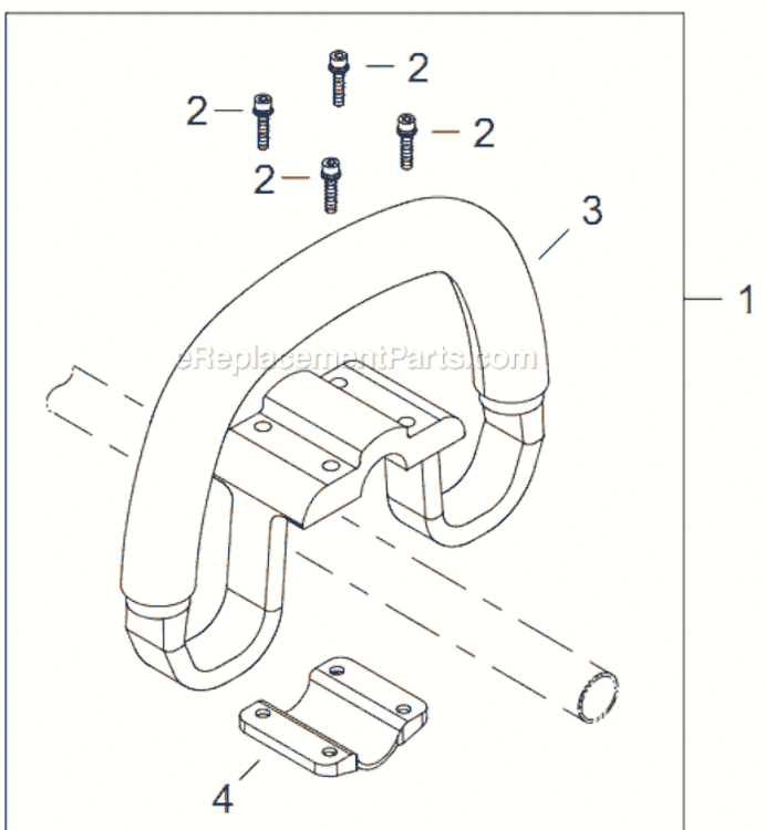 M - Front Handle Diagram and Parts List for T242  Shindaiwa Trimmer