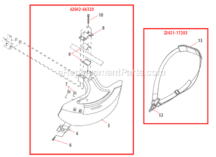Page K Diagram and Parts List for T2500X  Shindaiwa Trimmer