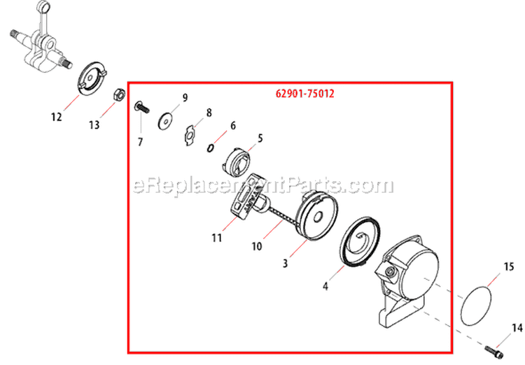 Page E Diagram and Parts List for T2500X  Shindaiwa Trimmer