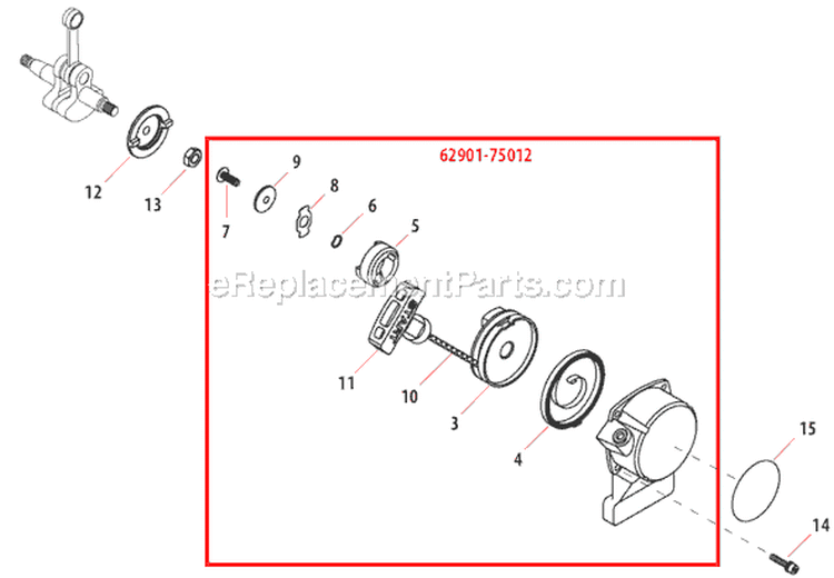 Page E Diagram and Parts List for T2500  Shindaiwa Trimmer