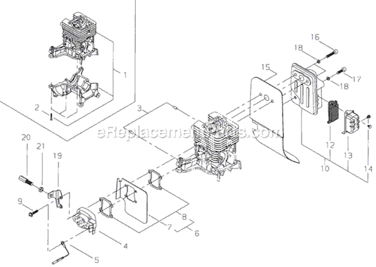Page A Diagram and Parts List for T2510X  Shindaiwa Trimmer