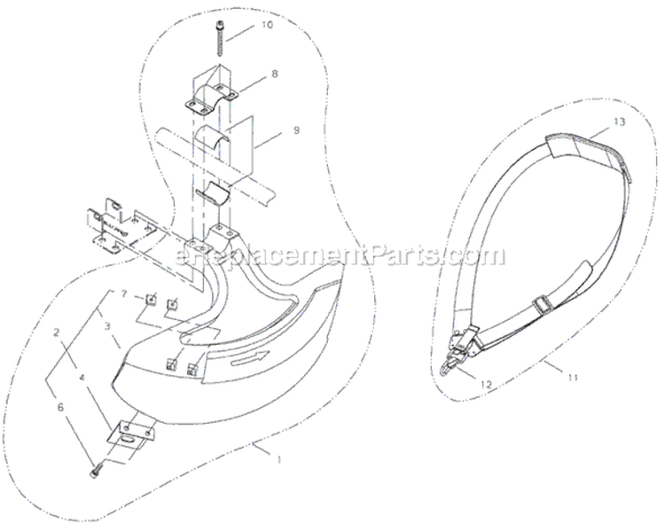 Page K Diagram and Parts List for T2510X  Shindaiwa Trimmer