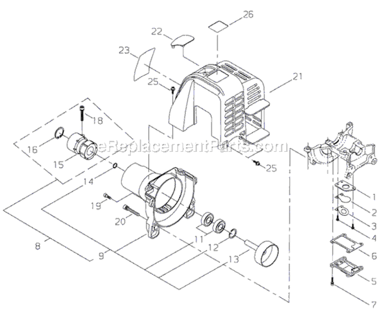 Page B Diagram and Parts List for T2510X  Shindaiwa Trimmer