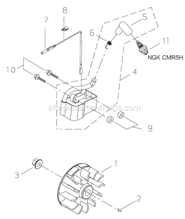 Page D Diagram and Parts List for T2510X  Shindaiwa Trimmer